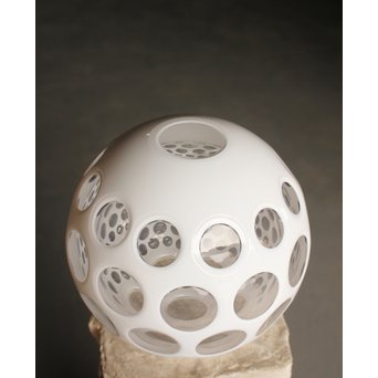 HERMÈS Vintage Cristal double Vase エルメス 白被切子花瓶 水指　Y007 