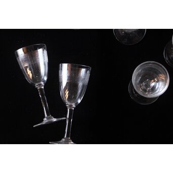 バカラ風 カット リキュールグラス 6客1組　Y008 