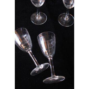 バカラ風 カット リキュールグラス 6客1組　Y008 