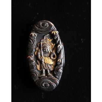 浜野派 大岡政寿銘 刀装具 鍔/目貫/縁頭/小柄　M070 