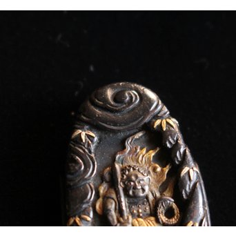 浜野派 大岡政寿銘 刀装具 鍔/目貫/縁頭/小柄　M070 