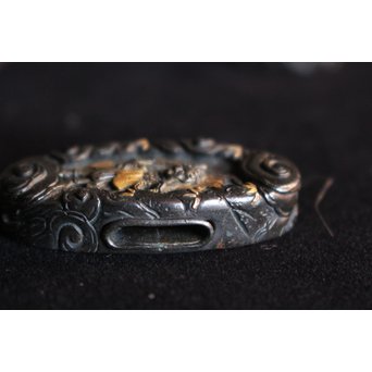 浜野派 大岡政寿銘 刀装具 鍔/目貫/縁頭/小柄　M070 