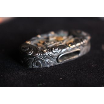 浜野派 大岡政寿銘 刀装具 鍔/目貫/縁頭/小柄　M070 