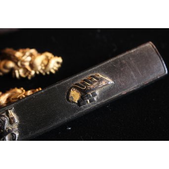 浜野派 大岡政寿銘 刀装具 鍔/目貫/縁頭/小柄　M070 