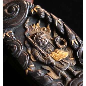 浜野派 大岡政寿銘 刀装具 鍔/目貫/縁頭/小柄　M070 