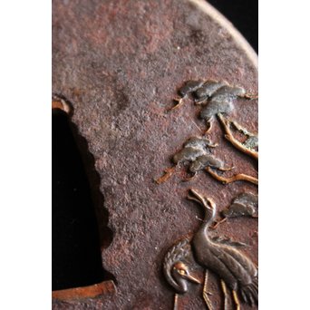 浜野派 大岡政寿銘 刀装具 鍔/目貫/縁頭/小柄　M070 