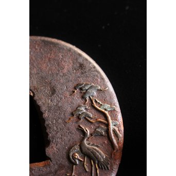 浜野派 大岡政寿銘 刀装具 鍔/目貫/縁頭/小柄　M070 