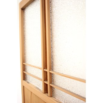 黄色ガラスの白木雪隠戸　GD1191 