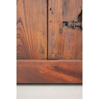 鉄金具の総欅格子蔵戸　W937 