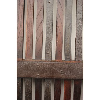 鉄金具の総欅格子蔵戸　W937 