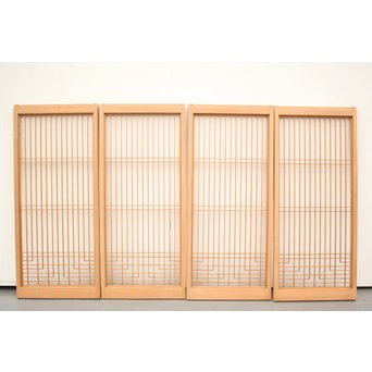 白木組子書院 4枚1組　R2351