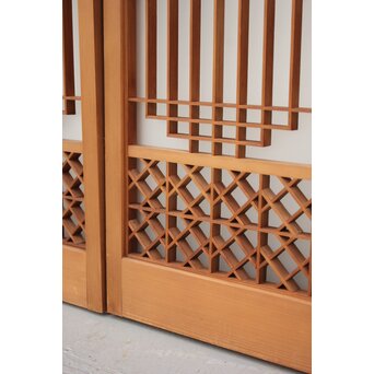 ガラス入 組子書院 4枚1組　R2355 