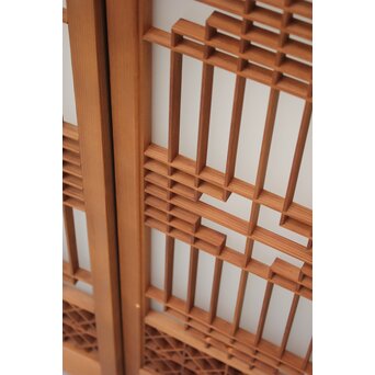 ガラス入 組子書院 4枚1組　R2355 