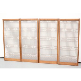 ガラス入 組子書院 4枚1組　R2355 ガラス面　反対の面です