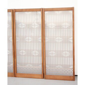 ガラス入 組子書院 4枚1組　R2355 