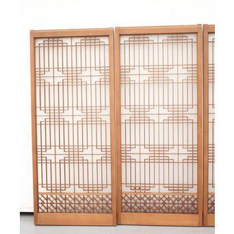 ガラス入 組子書院 4枚1組　R2355 