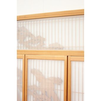 鷹松木彫 書院欄間5枚1組　R2356 