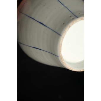 古伊万里 染付市松文茶壷　P082 