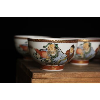 九谷鏑木製 煎茶器一式　P083 