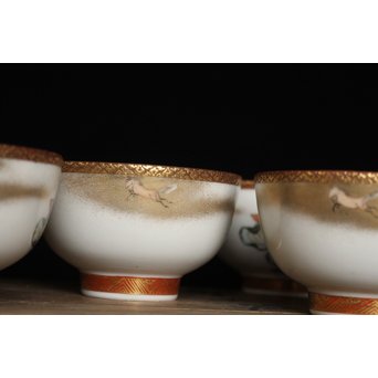 九谷鏑木製 煎茶器一式　P083 