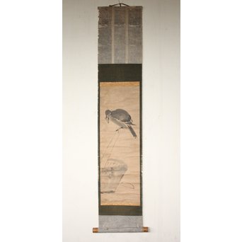 倣 白隠慧鶴 鳥図掛軸　Z058