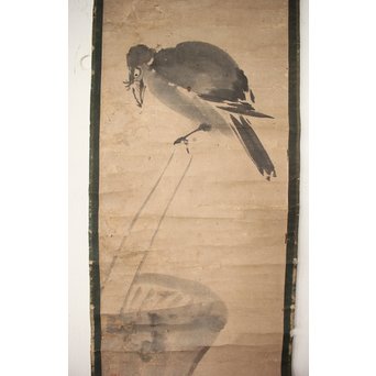 倣 白隠慧鶴 鳥図掛軸　Z058 