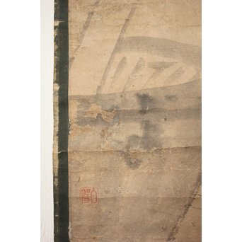 倣 白隠慧鶴 鳥図掛軸　Z058 