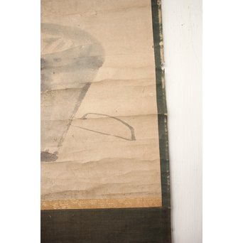 倣 白隠慧鶴 鳥図掛軸　Z058 