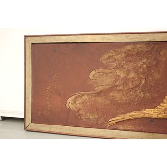 吉田芳明 鳳凰木彫欄間　X075 