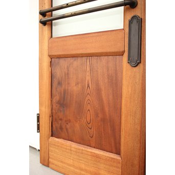 真鍮引手 欅と堅木の重厚観音開ドア 2枚1組　GD1194Y 