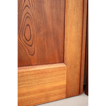 真鍮引手 欅と堅木の重厚観音開ドア 2枚1組　GD1194Y 