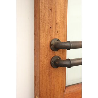 真鍮引手 欅と堅木の重厚観音開ドア 2枚1組　GD1194Y 