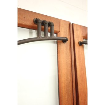 真鍮引手 欅と堅木の重厚観音開ドア 2枚1組　GD1194Y 