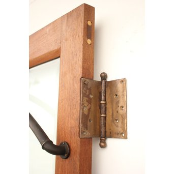 真鍮引手 欅と堅木の重厚観音開ドア 2枚1組　GD1194Y 