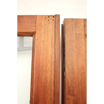 真鍮引手 欅と堅木の重厚観音開ドア 2枚1組　GD1194Y 