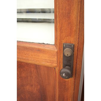 真鍮引手 欅と堅木の重厚観音開ドア 2枚1組　GD1194Y 