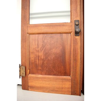 真鍮引手 欅と堅木の重厚観音開ドア 2枚1組　GD1194Y 