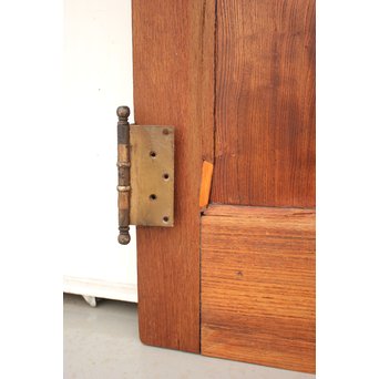 真鍮引手 欅と堅木の重厚観音開ドア 2枚1組　GD1194Y 