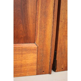 真鍮引手 欅と堅木の重厚観音開ドア 2枚1組　GD1194Y 