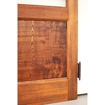 真鍮引手 欅と堅木の重厚観音開ドア 2枚1組　GD1194Y 