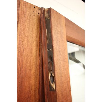 真鍮引手 欅と堅木の重厚観音開ドア 2枚1組　GD1194Y 