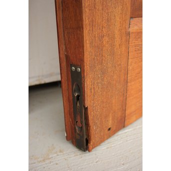 真鍮引手 欅と堅木の重厚観音開ドア 2枚1組　GD1194Y 