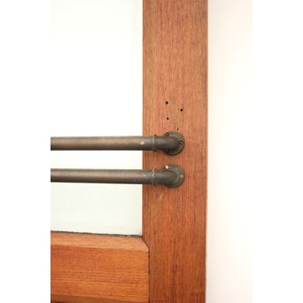 真鍮引手 欅と堅木の重厚観音開ドア 2枚1組　GD1194Y 