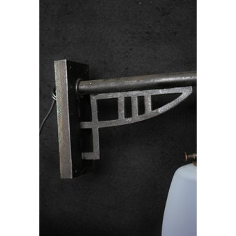 切子のオパールガラスブラケット照明　A1896 