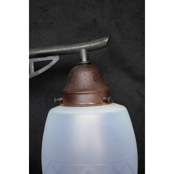 切子のオパールガラスブラケット照明　A1896 