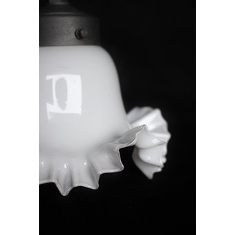 乳白色小型ひらひら電笠　A1901 