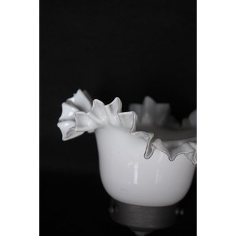 乳白色小型ひらひら電笠　A1901 