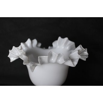 乳白色小型ひらひら電笠　A1901 