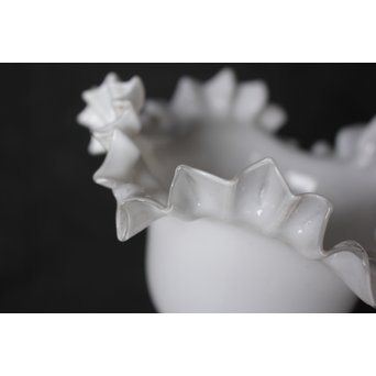 乳白色小型ひらひら電笠　A1901 