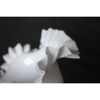 乳白色小型ひらひら電笠　A1901 